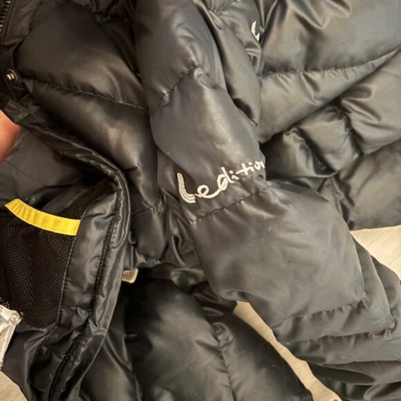 LOLE Limited Edition Long Puffer Jacket size M Real Fur Trim - Picture 7 of 10